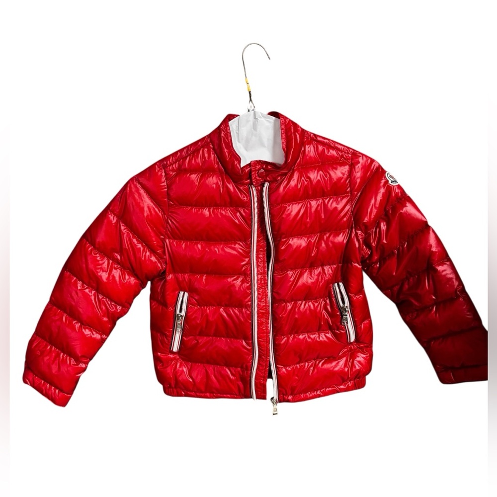 Moncler Red RIGEL GIUBBOTTO JACKET Toddler Unisex Size 5 Authentic Dry Cleaned